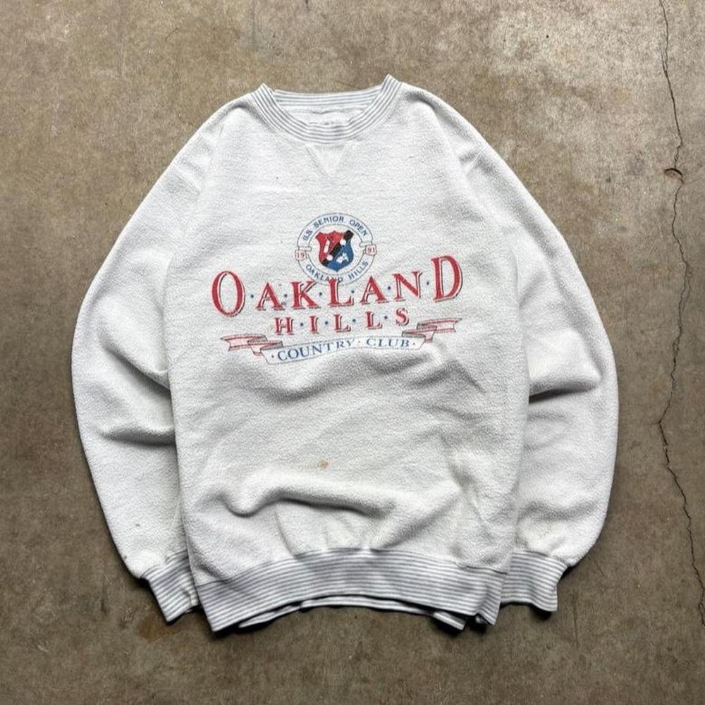 Vintage 90s made in USA Oakland Hills Country Club crewneck Mens Size Large